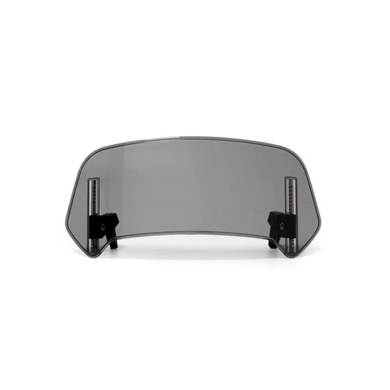ASDRDDARF Windschutzscheibe Motorrad Universal Motorrad Windschutzscheibe Verlängerung Einstellbare Spoiler Clamp-Auf Windschutzscheibe Windabweiser(A Large Smoke) von ASDRDDARF