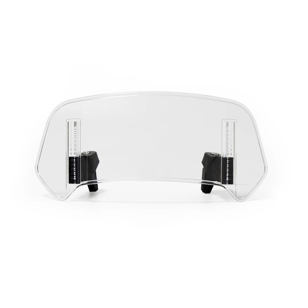 ASDRDDARF Windschutzscheibe Motorrad Universal Motorrad Windschutzscheibe Verlängerung Einstellbare Spoiler Clamp-Auf Windschutzscheibe Windabweiser(A Small Transparent) von ASDRDDARF