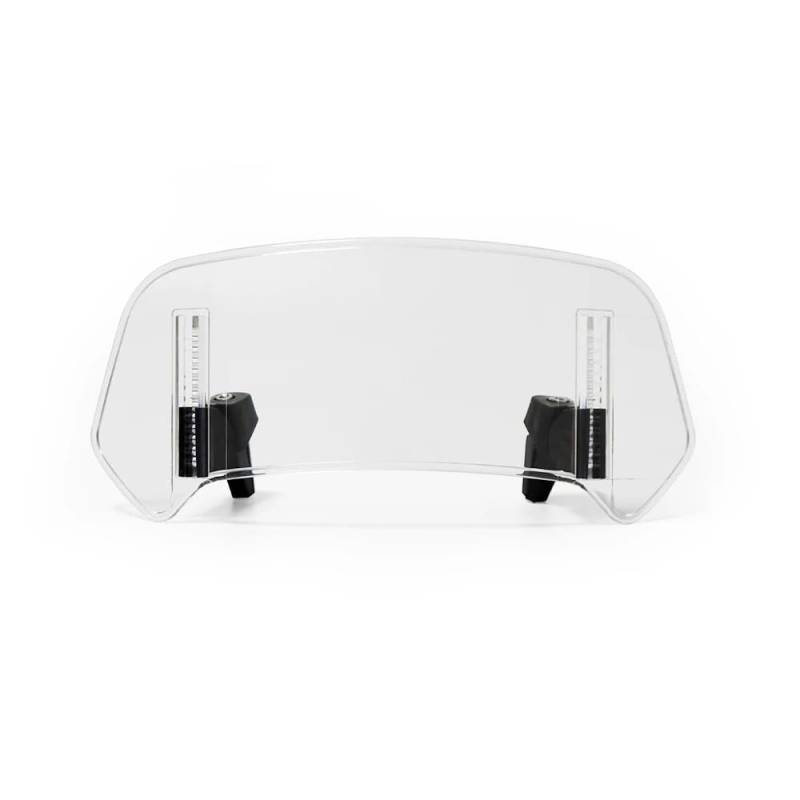 ASDRDDARF Windschutzscheibe Motorrad Universal Motorrad Windschutzscheibe Verlängerung Einstellbare Spoiler Clamp-Auf Windschutzscheibe Windabweiser(A Small Transparent) von ASDRDDARF