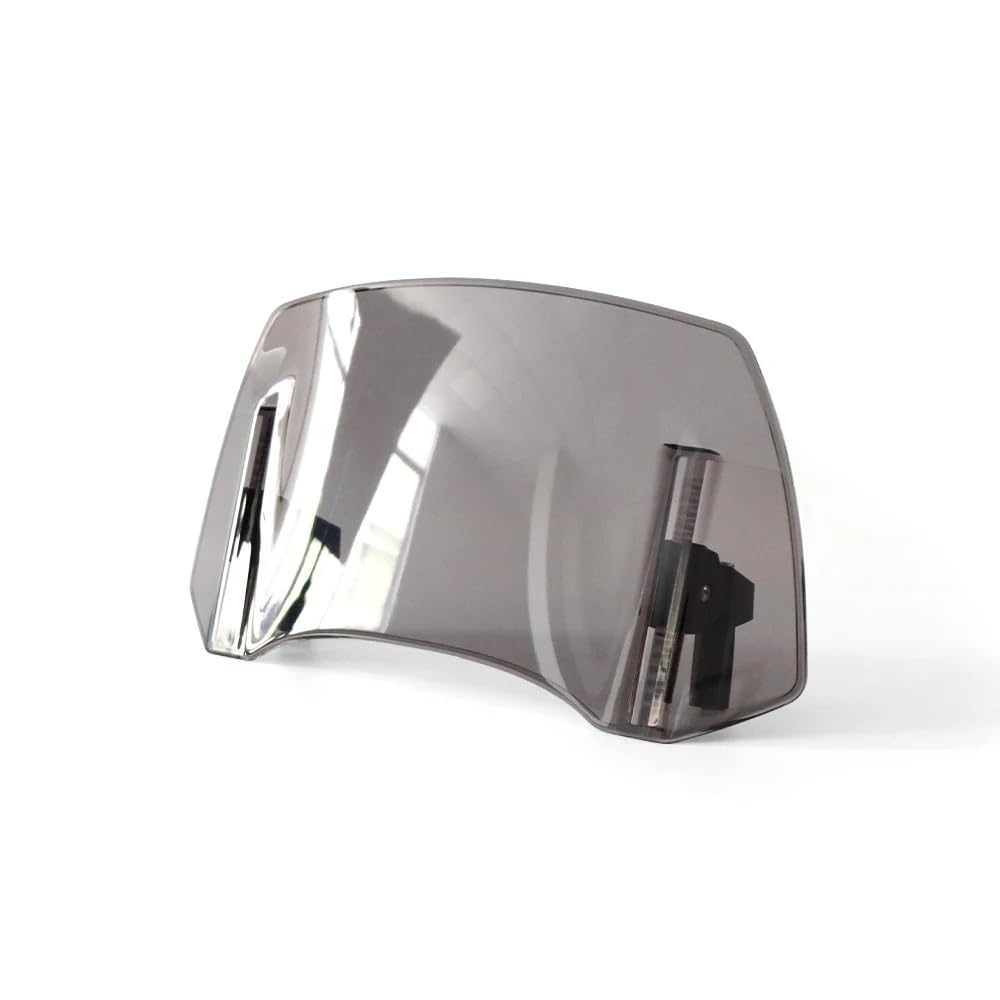 ASDRDDARF Windschutzscheibe Motorrad Universal Motorrad Windschutzscheibe Verlängerung Einstellbare Spoiler Clamp-Auf Windschutzscheibe Windabweiser(B Smoke) von ASDRDDARF
