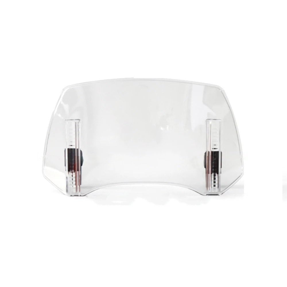 ASDRDDARF Windschutzscheibe Motorrad Universal Motorrad Windschutzscheibe Verlängerung Einstellbare Spoiler Clamp-Auf Windschutzscheibe Windabweiser(B Transparent) von ASDRDDARF