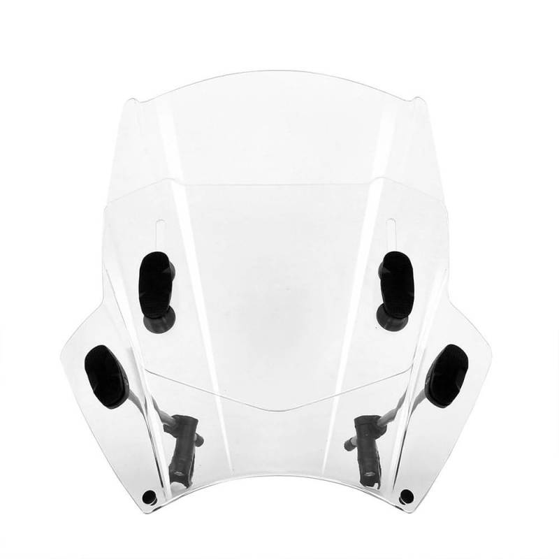 ASDRDDARF Windschutzscheibe Motorrad Universal Motorrad Windschutzscheibe Windschutzscheibe Abdeckungen Bildschirm Rauch Objektiv Motorräder Deflektor(Transparent 1) von ASDRDDARF