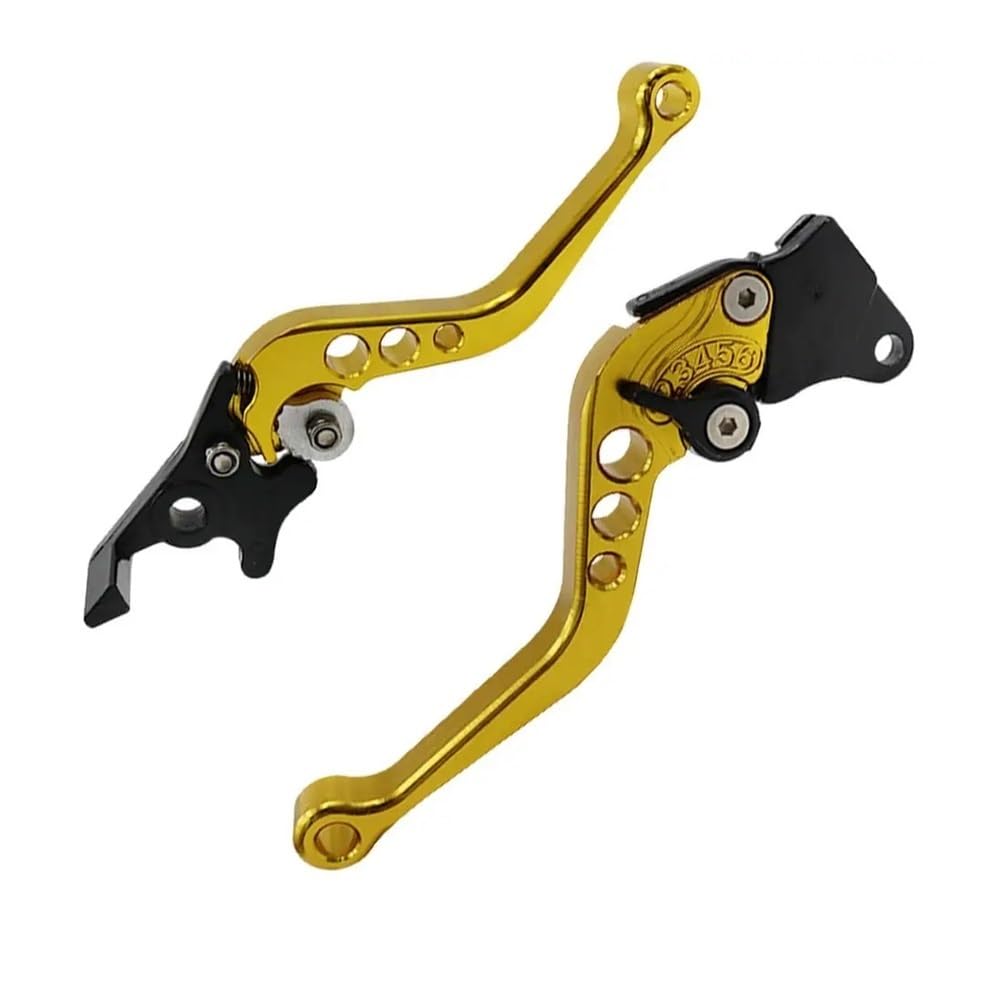 Motorrad Kupplung Hebel Zylinder Kupplung Hebel Einstellbar Rost Beweis Motorrad Bremshebel Klar Schalt(Gold) von ASDRDDARF