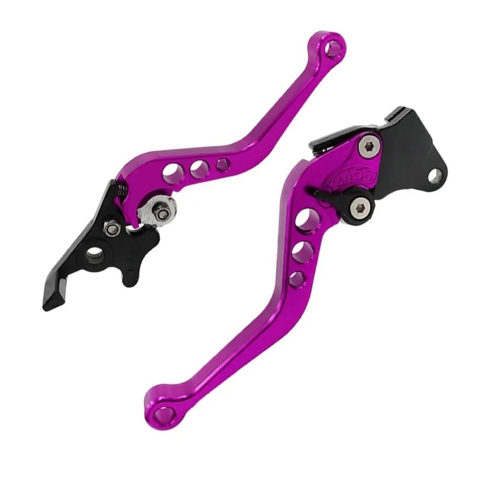 Motorrad Kupplung Hebel Zylinder Kupplung Hebel Einstellbar Rost Beweis Motorrad Bremshebel Klar Schalt(Violet) von ASDRDDARF