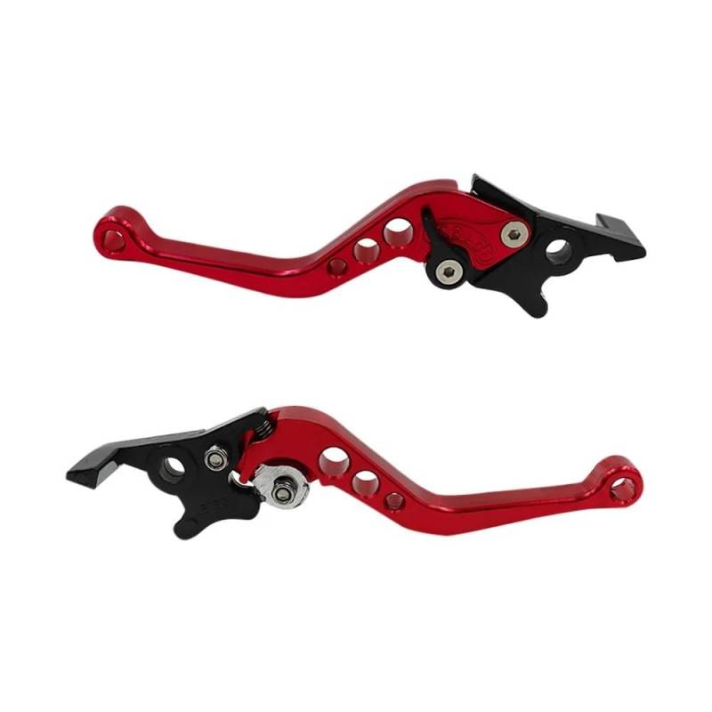 Universal CNC Legierung Motorrad Brems Griff Einstellbare Größe Moto Motorrad Modifikation Kupplung Trommel Bremshebel Griff(Red) von ASDRDDARF