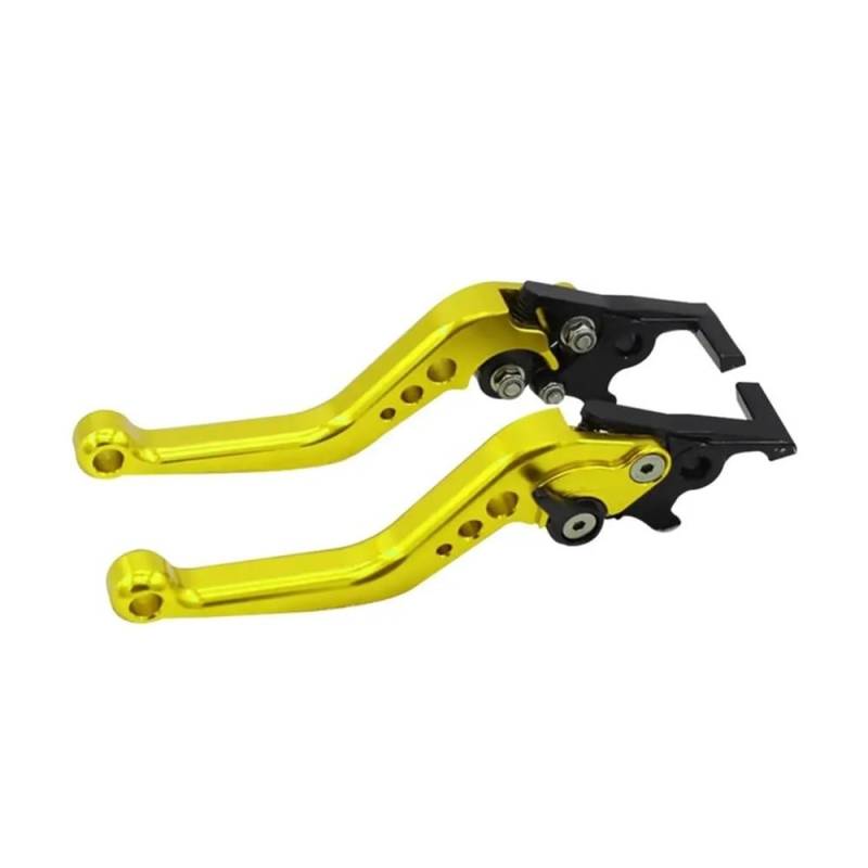Universal Motorrad Roller Bremse Vorne Disc Hinten Trommel Einstellbare Bremse Kupplung Griff(Gold) von ASDRDDARF