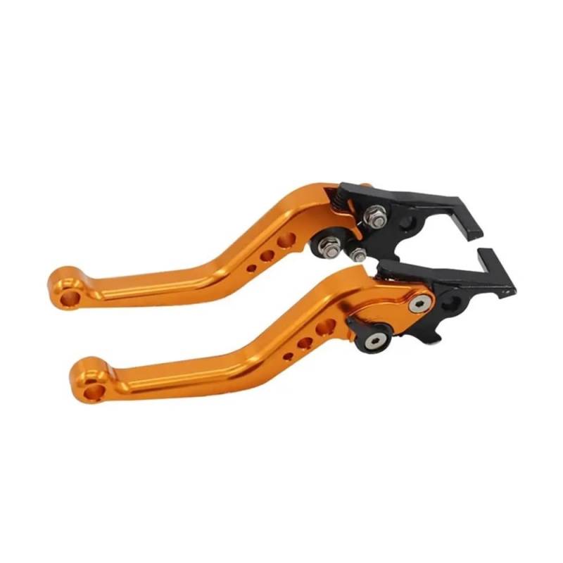 Universal Motorrad Roller Bremse Vorne Disc Hinten Trommel Einstellbare Bremse Kupplung Griff(Orange) von ASDRDDARF