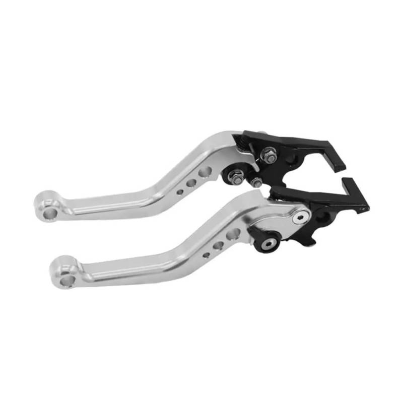 Universal Motorrad Roller Bremse Vorne Disc Hinten Trommel Einstellbare Bremse Kupplung Griff(Silver) von ASDRDDARF