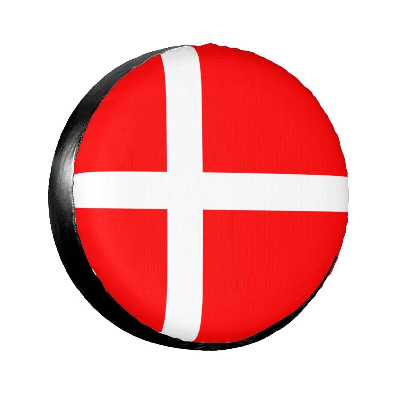Dänemark dänische Flagge Ersatzreifenabdeckung, regenfeste Radabdeckung, SUV, LKW, Anhänger, Wohnmobil-Reifenabdeckung, Radschutz. von ASEELO