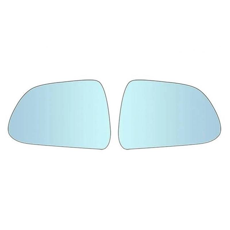 Außenspiegel Glas 1 Paar Für Tesla Für Modell 3 Zubehör 800R Weitwinkel-Rückspiegel Mit Großer Sicht Heizung Ersatz Blendschutz Umkehrung Auto Spiegelglas(Blau) von ASFDSG