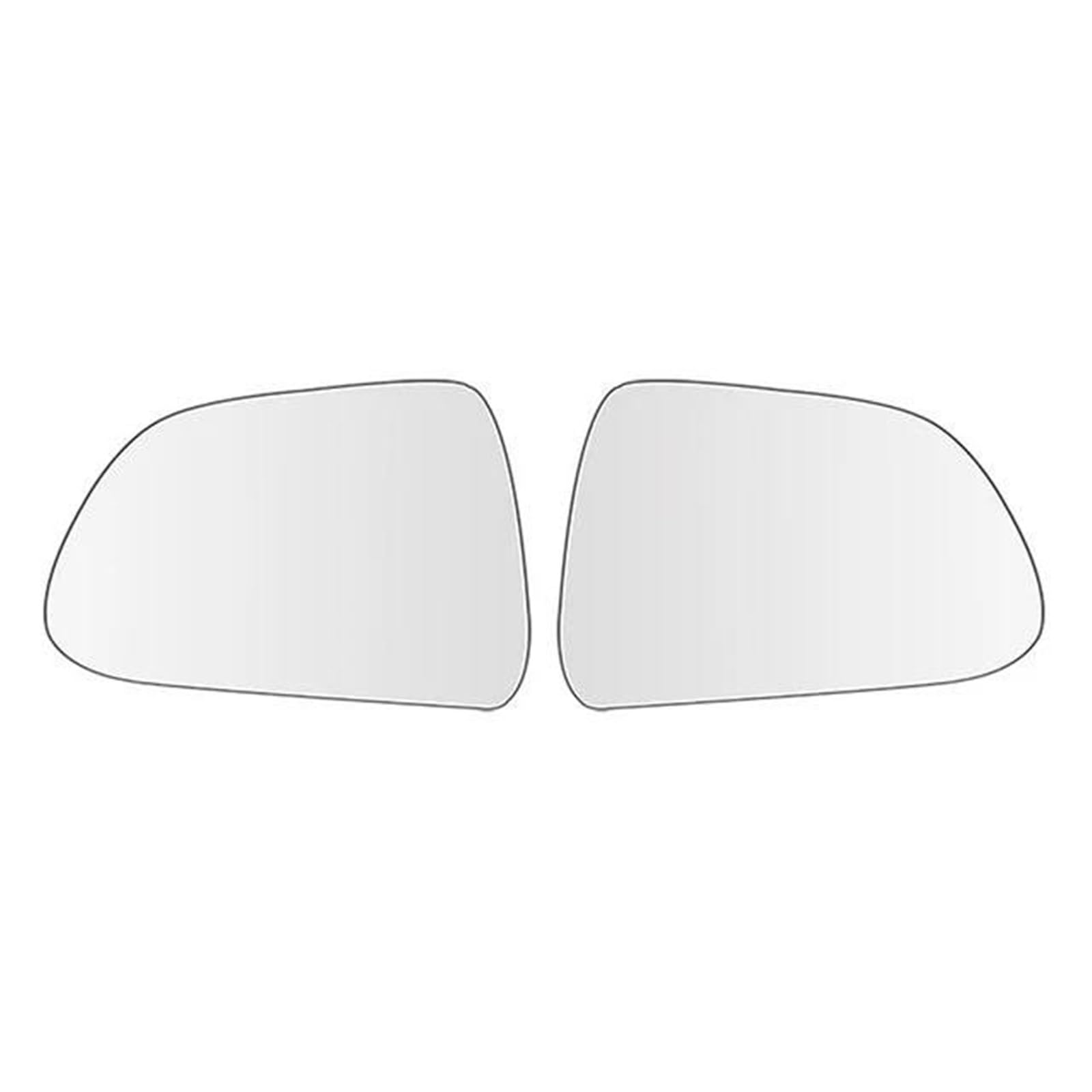 Außenspiegel Glas 1 Paar Für Tesla Für Modell 3 Zubehör 800R Weitwinkel-Rückspiegel Mit Großer Sicht Heizung Ersatz Blendschutz Umkehrung Auto Spiegelglas(WEISS) von ASFDSG