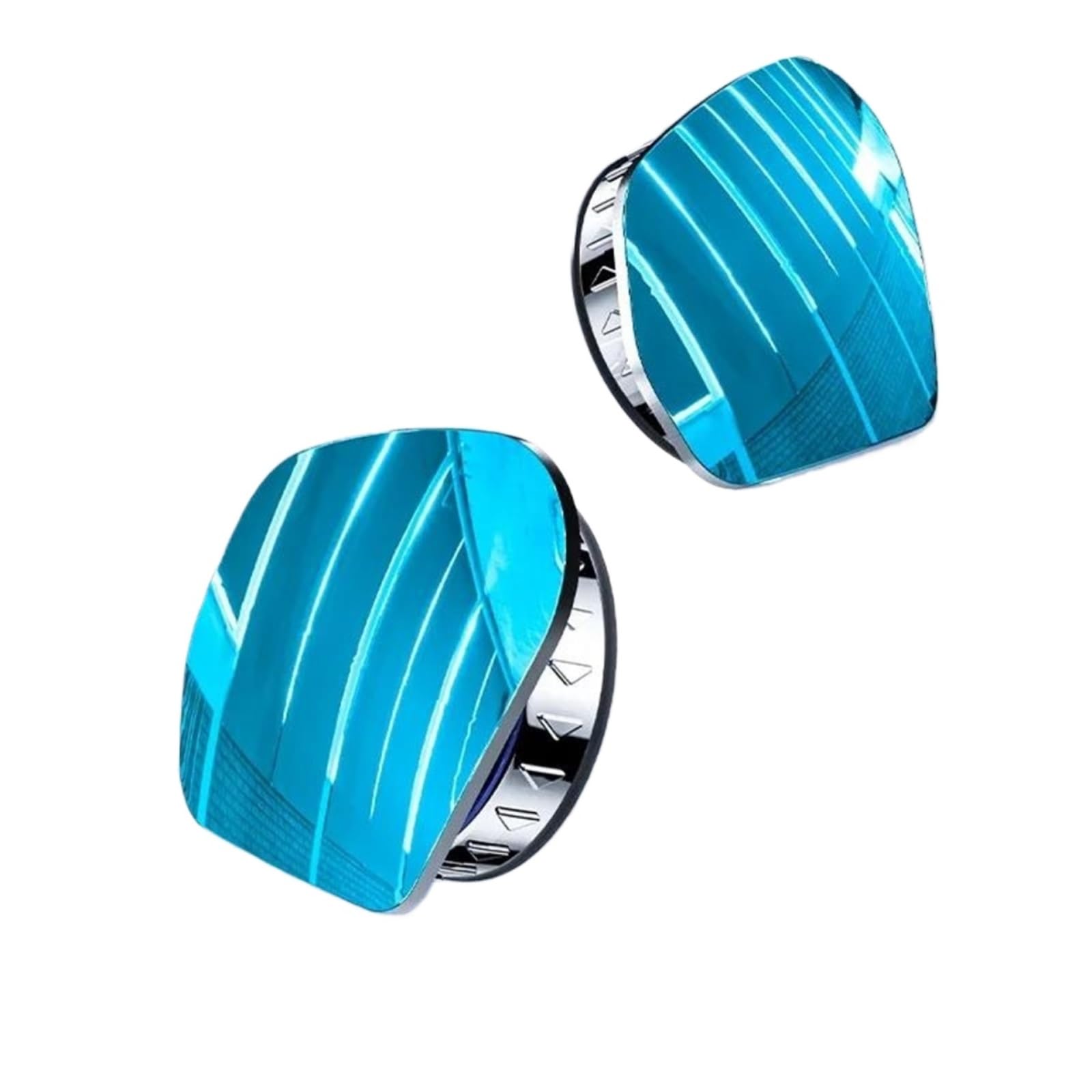 Außenspiegel Glas 2 Stücke Auto Rückspiegel 360 Grad Einstellbare Toter Winkel Spiegel HD Rahmenlose Weitwinkel Rückspiegel Auto Spiegelglas(Silber) von ASFDSG