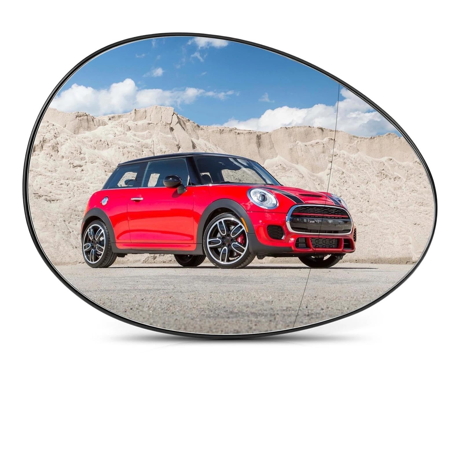 Außenspiegel Glas Für Mini Für Cooper R55 R56 R57 2007-2014 51162755625 51162755626 Linke Rechte Seite Beheiztes Seitenrückspiegelglas Weiß Blau Auto Spiegelglas(Weiß rechts) von ASFDSG