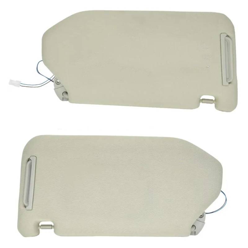 Sonnenschutz Auto Frontscheibe Auto Sonnenblende Für Nissan Für Pathfinder 2013-2018 Beige Links Rechts Fahrer Eitelkeit Licht Lampe Sonnenblende(Pair) von ASFDSG