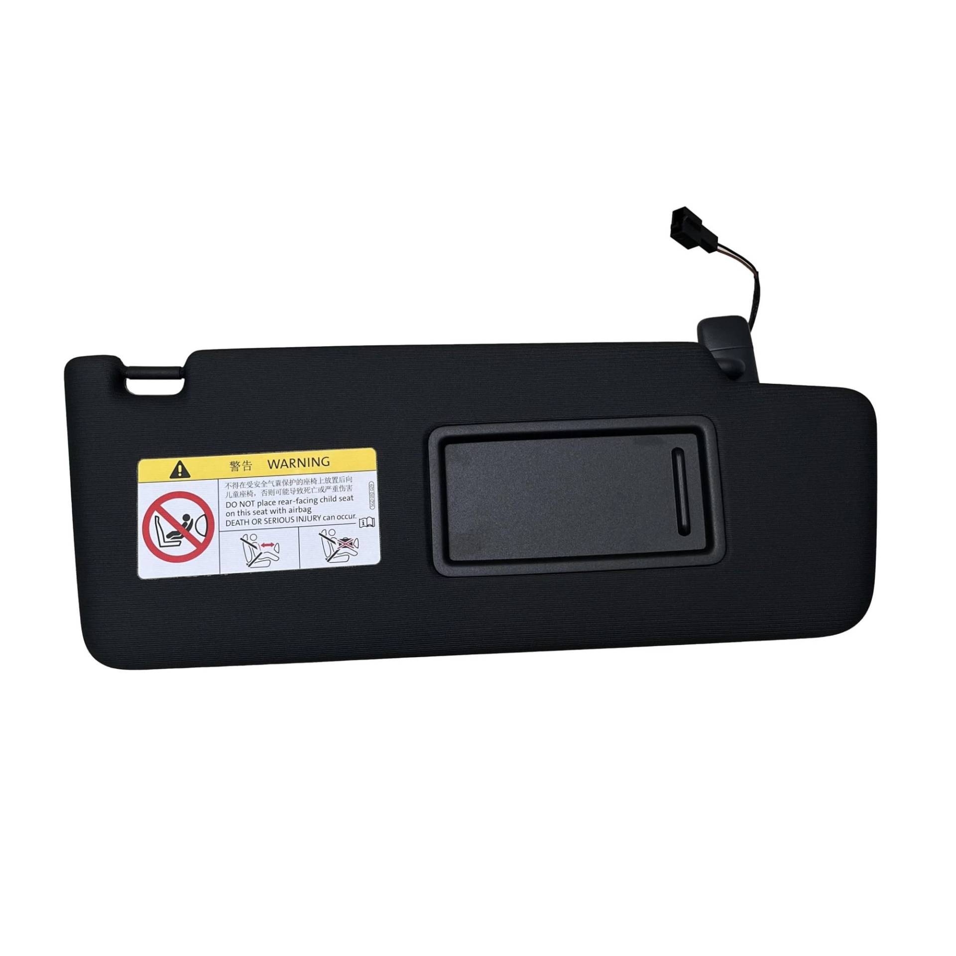 Sonnenschutz Auto Frontscheibe Für VW Für Touran L II 2017-2020 Schwarze Sonnenblende Sonnenschutz Panel Make-Up Spiegel mit Kabel 5TD857521 5TD857522(Passenger) von ASFDSG