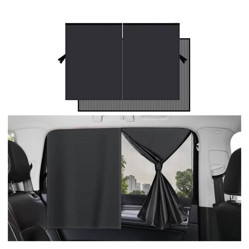 Sonnenschutz Auto Frontscheibe Universal-Sonnenschutzabdeckungen für Autos magnetisch zweilagig Sonnenschutzvorhang Fensterschutz Hitzeschutz Seitenfenster-Sonnenschutz(Rückseite) von ASFDSG