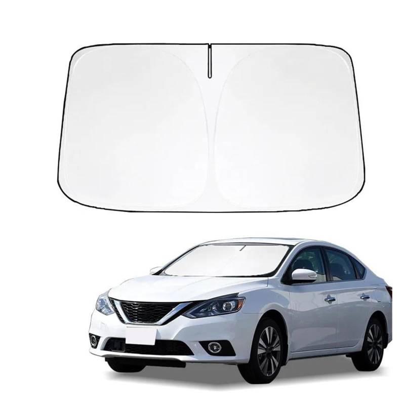 Sonnenschutz Auto Frontscheibe Windschutzscheibe Sonnenschutz Für Nissan Für Sentra Sonnenschirm Sonnenblende Protector Faltbare Blöcke UV von ASFDSG