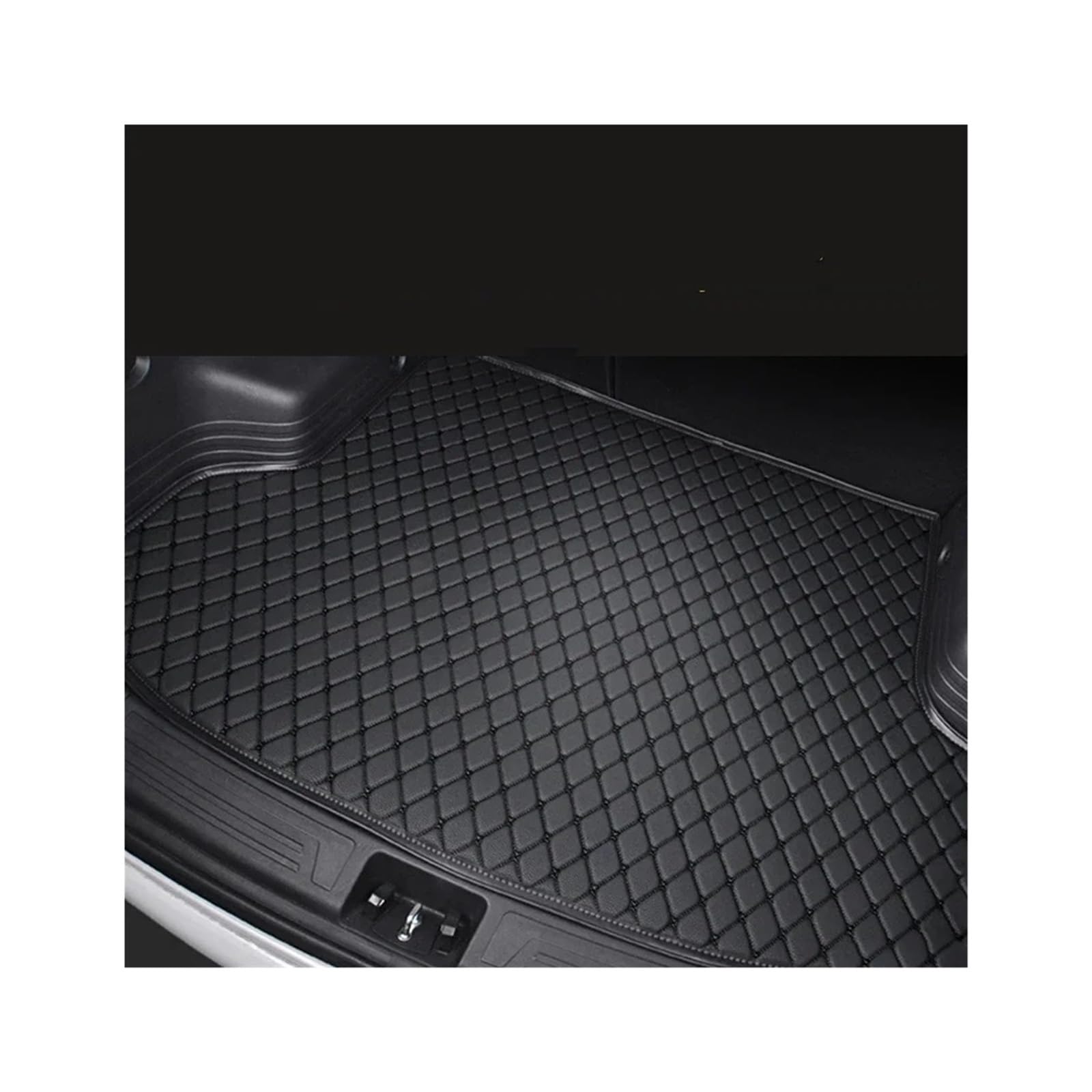 Trunk Mat Auto-Kofferraummatten Für Hyundai Für I30 2009 Cargo Liner Auto-Innenausstattung Ersatz wasserdichte Produkte Fahrzeuge Kofferraumwanne(Black with Black) von ASFDSG