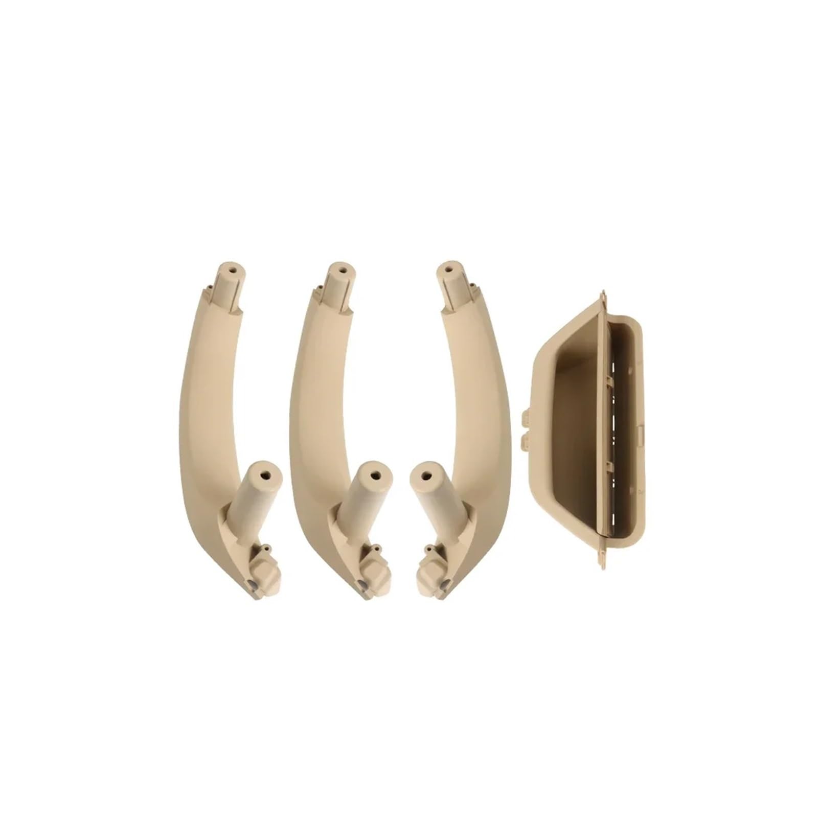 Trunk Mat Car Interior Door Handle Left Right Inner Door Panel Handle Pull Trim Cover for X3 X4 F25 F26 51419209216 Kofferraumwanne(Beige RHD 1Set) von ASFDSG