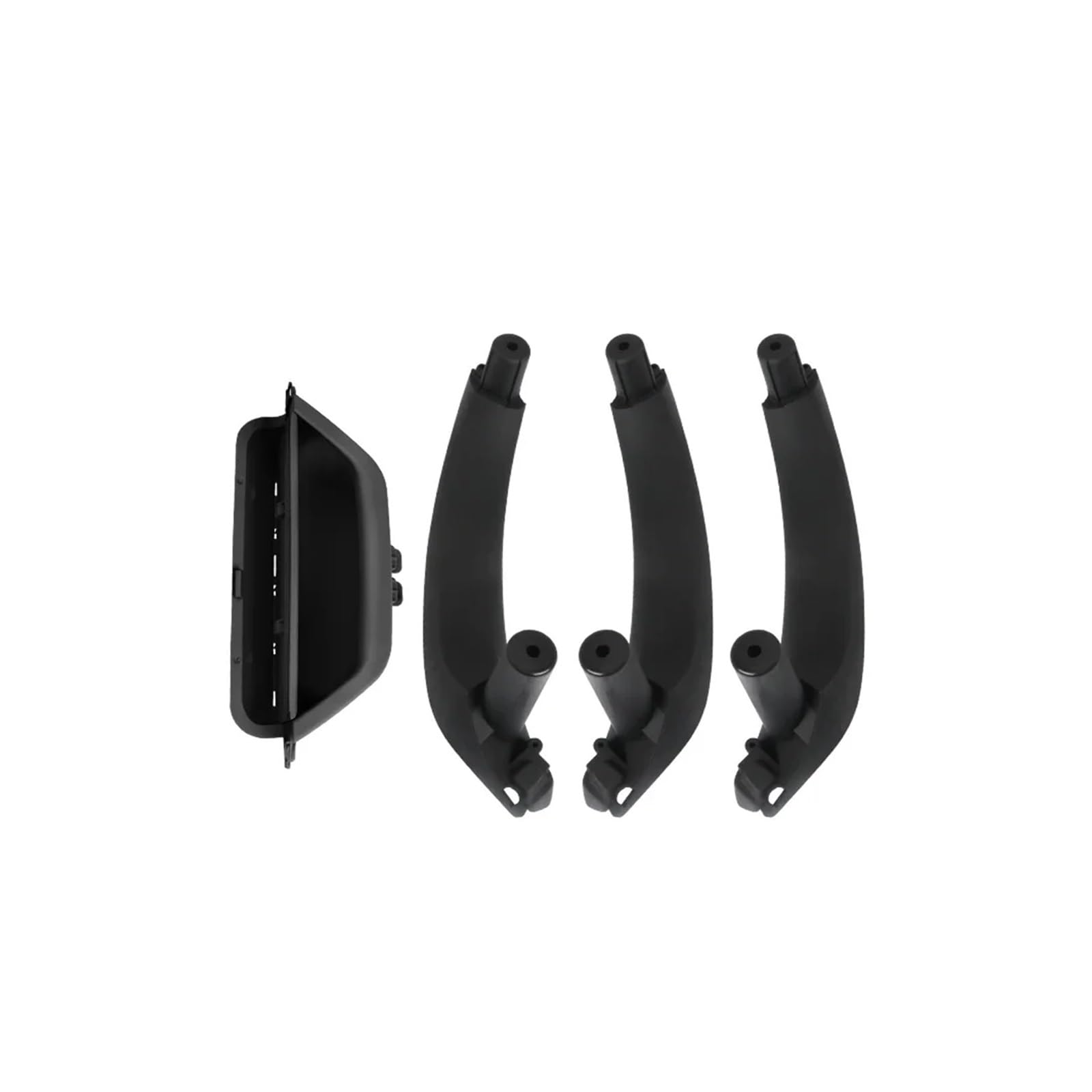 Trunk Mat Car Interior Door Handle Left Right Inner Door Panel Handle Pull Trim Cover for X3 X4 F25 F26 51419209216 Kofferraumwanne(Black LHD 1Set) von ASFDSG