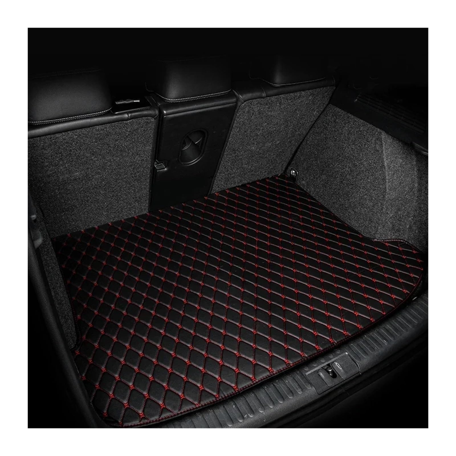 Trunk Mat Kofferraummatte Für Z4 G29 2018~2022 2-Sitzer wasserdichte Leder-Automatten Luxuriöses Leder-Kofferraum-Aufbewahrungspad Zubehör Kofferraumwanne(Black red Sigle) von ASFDSG