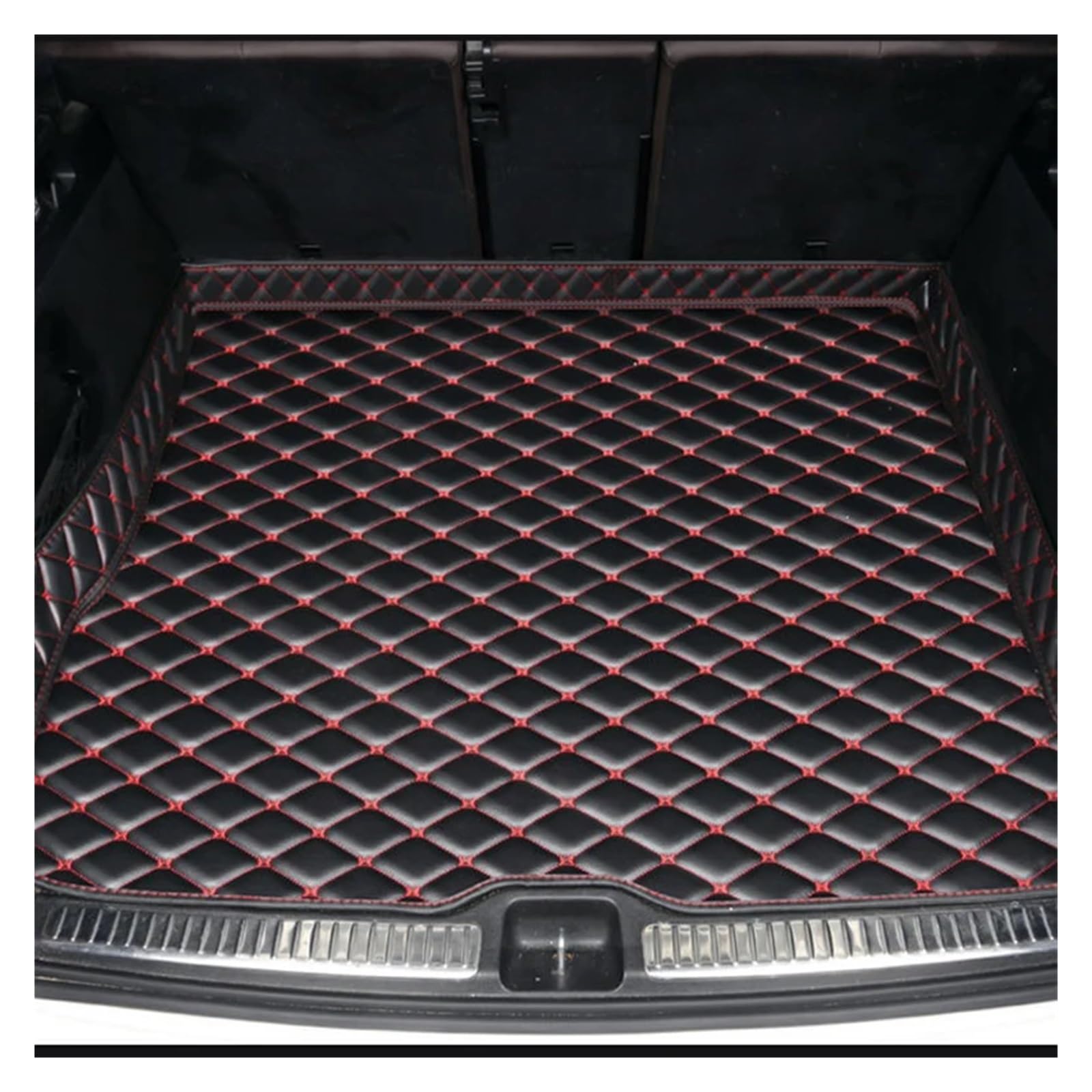 Trunk Mat Kofferraummatten Für Alfa Für Romeo Für Stelvio 2017–2022 Autozubehör Autoartikel Innenausstattung Kofferraumwanne(Schwarz Rot) von ASFDSG