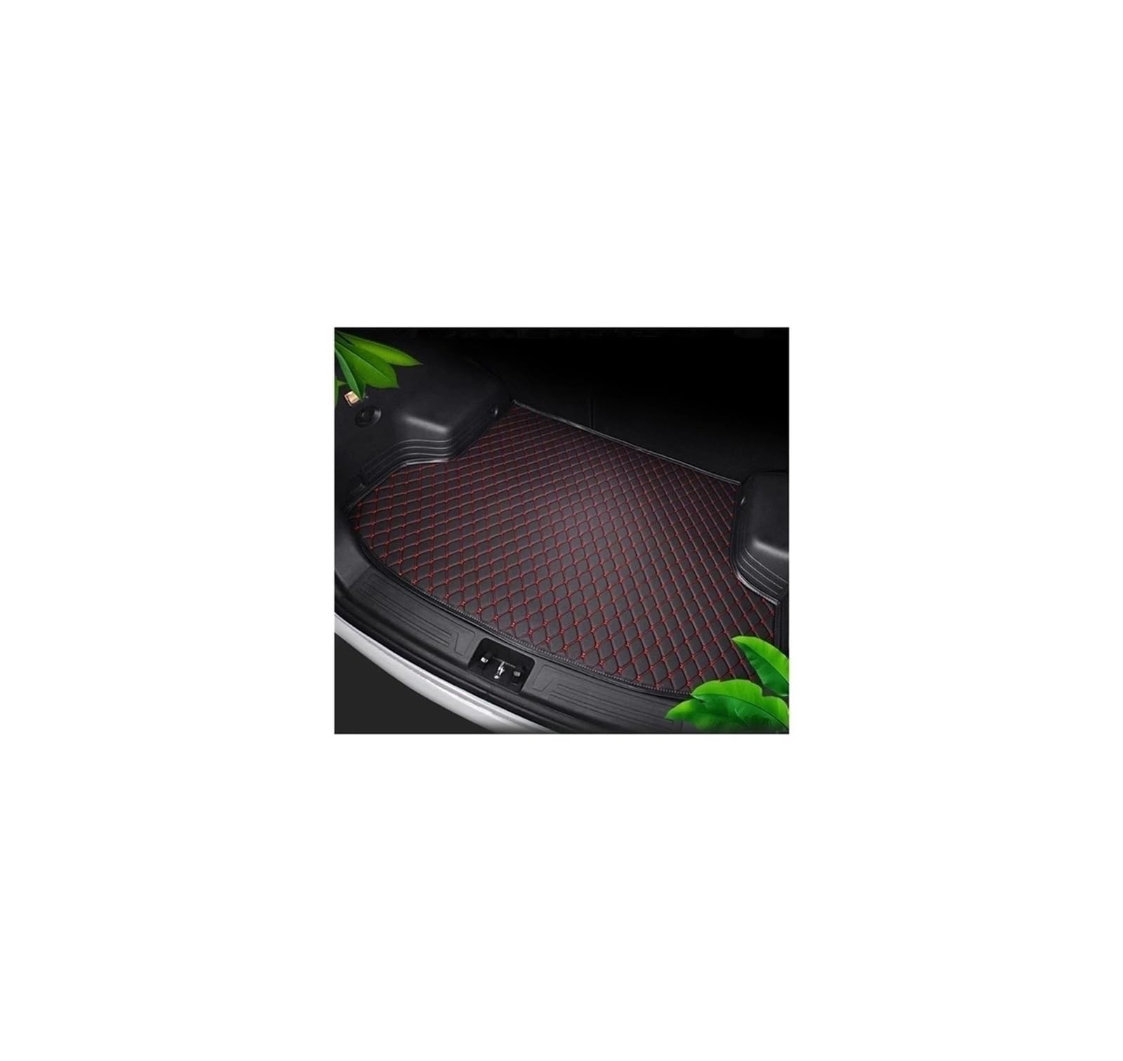 Trunk Mat Kofferraummatten Für Civic 2007 2008 2009 2010 2011 Fahrzeug Cargo-Liner Teppiche Auto-Innenausstattung Wasserdicht Kofferraumwanne(Black with Red) von ASFDSG