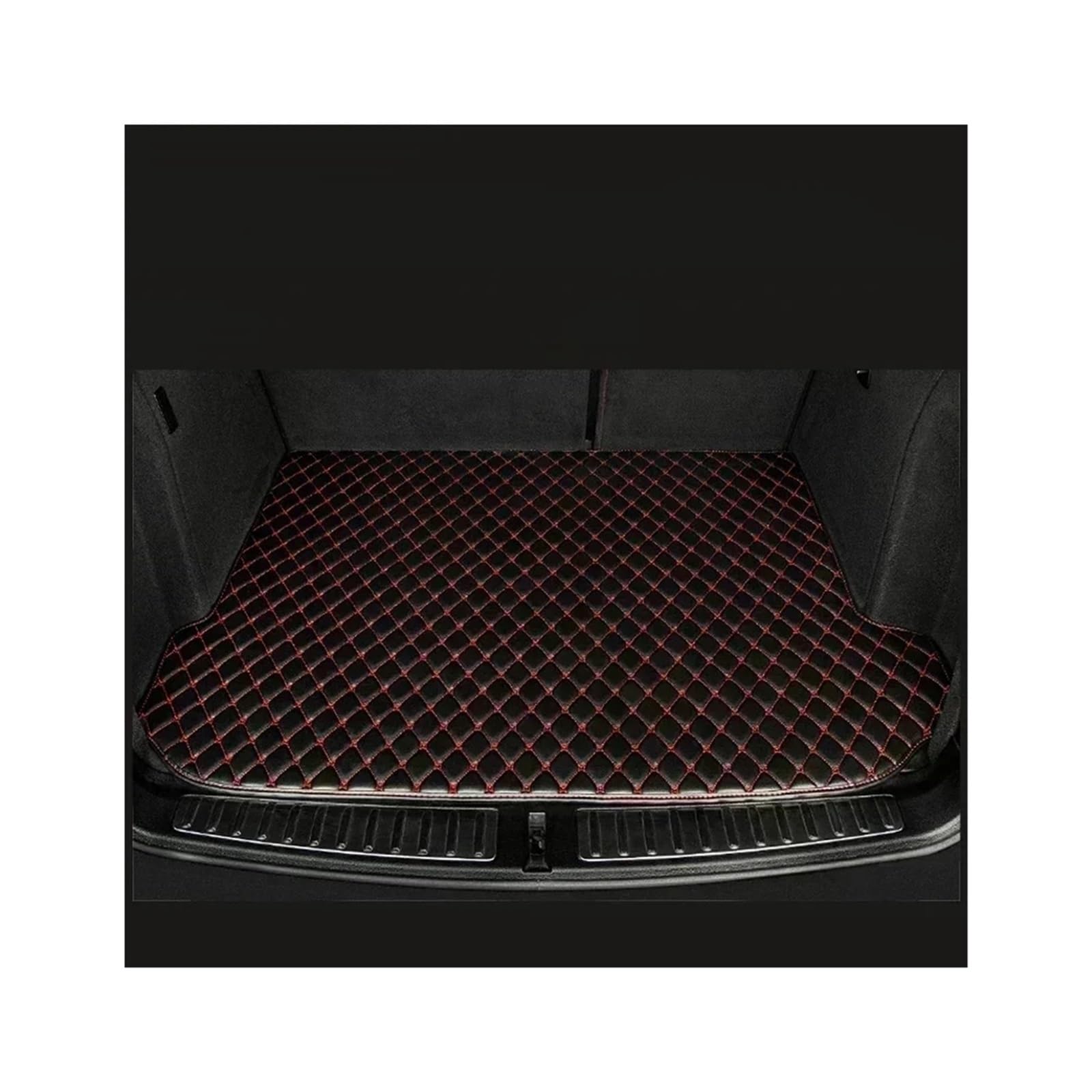 Trunk Mat Kofferraummatten Für HR-V Für HRV 2023 Kofferraumwanne Laderaumwanne Cargo-Fußpolster Zubehör Produkt Kofferraumwanne(Black with Red) von ASFDSG