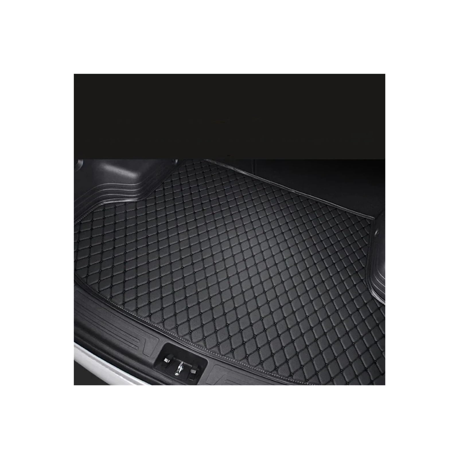 Trunk Mat Kofferraummatten Für Hyundai Für Ix35 2010 2011 2012 2013 2014 2015 2016 2017 Cargo Liner Innenausstattung Ersatz Wasserdicht Kofferraumwanne(Black with Black) von ASFDSG