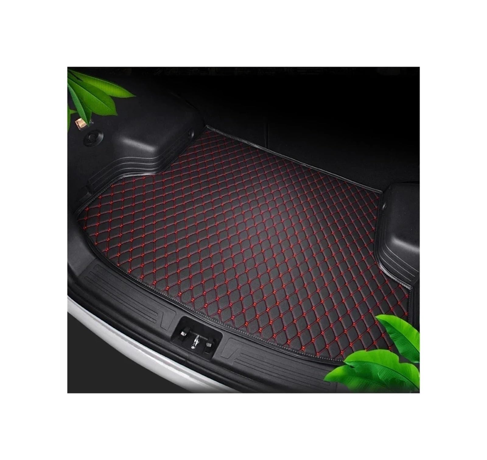 Trunk Mat Kofferraummatten Für Skoda Für Octavia 2021 Kofferraumwanne Laderaumwanne Laderaumwanne Zubehör Schutz Staubdichte Abdeckungen Kofferraumwanne(Black with Red) von ASFDSG