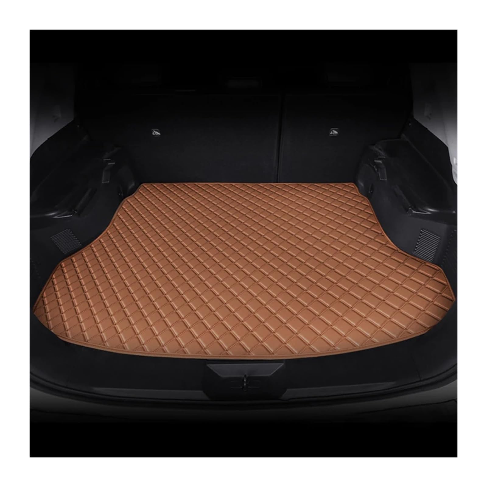 Trunk Mat Kunstleder-Kofferraummatte Hintere Kofferraumschutzmatte Autoinnenausstattung Für A4 2017–2022 Kofferraumwanne(Braun) von ASFDSG