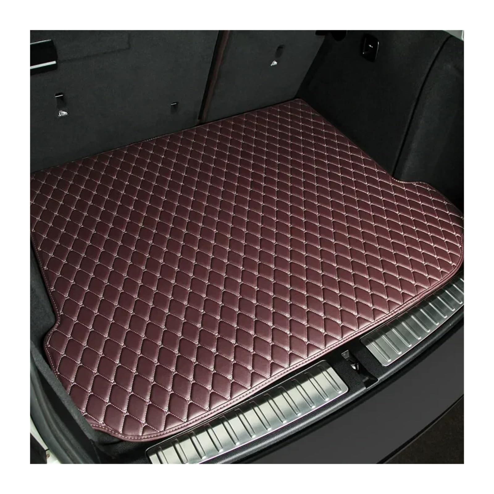 Trunk Mat Leder Custom Car Kofferraummatte Für A4 Für B8 Für B9 2010-2016 2017-2022 Innendetails Autozubehör Kofferraumwanne(Braun) von ASFDSG