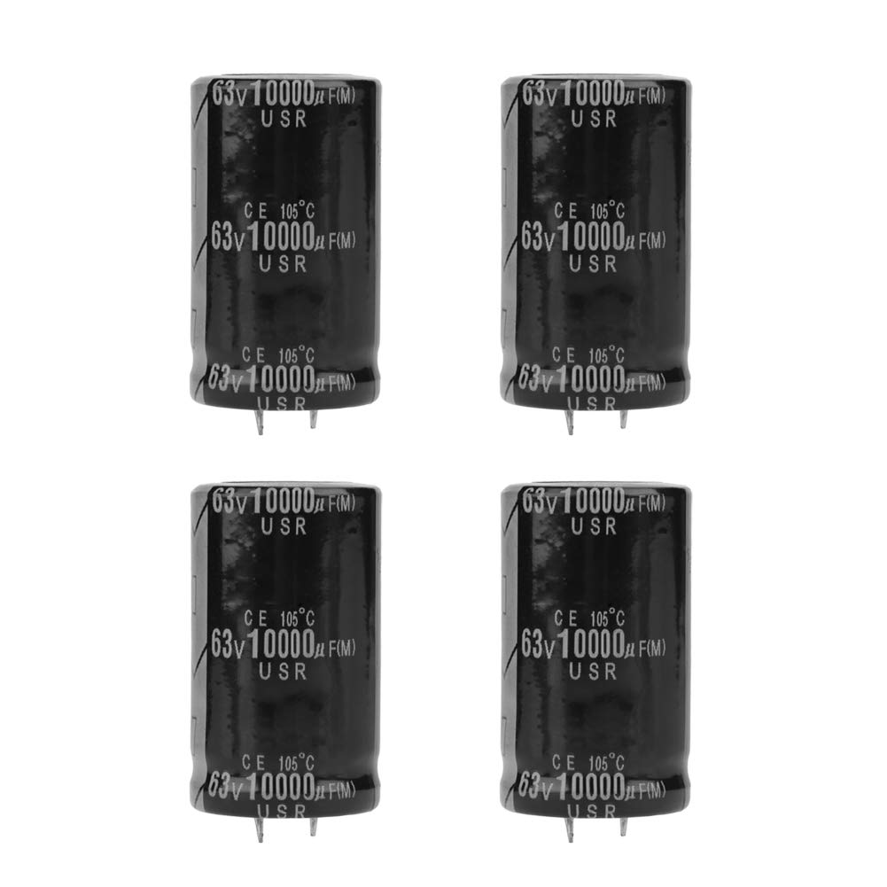 4 Stücke Audio Elektrolytkondensator 10000uF 63 V Audioverstärker Elektronische Komponente 30 * 50mm zum Isolieren DC Kopplung Bypassing Filtering, etc. von ASHATA