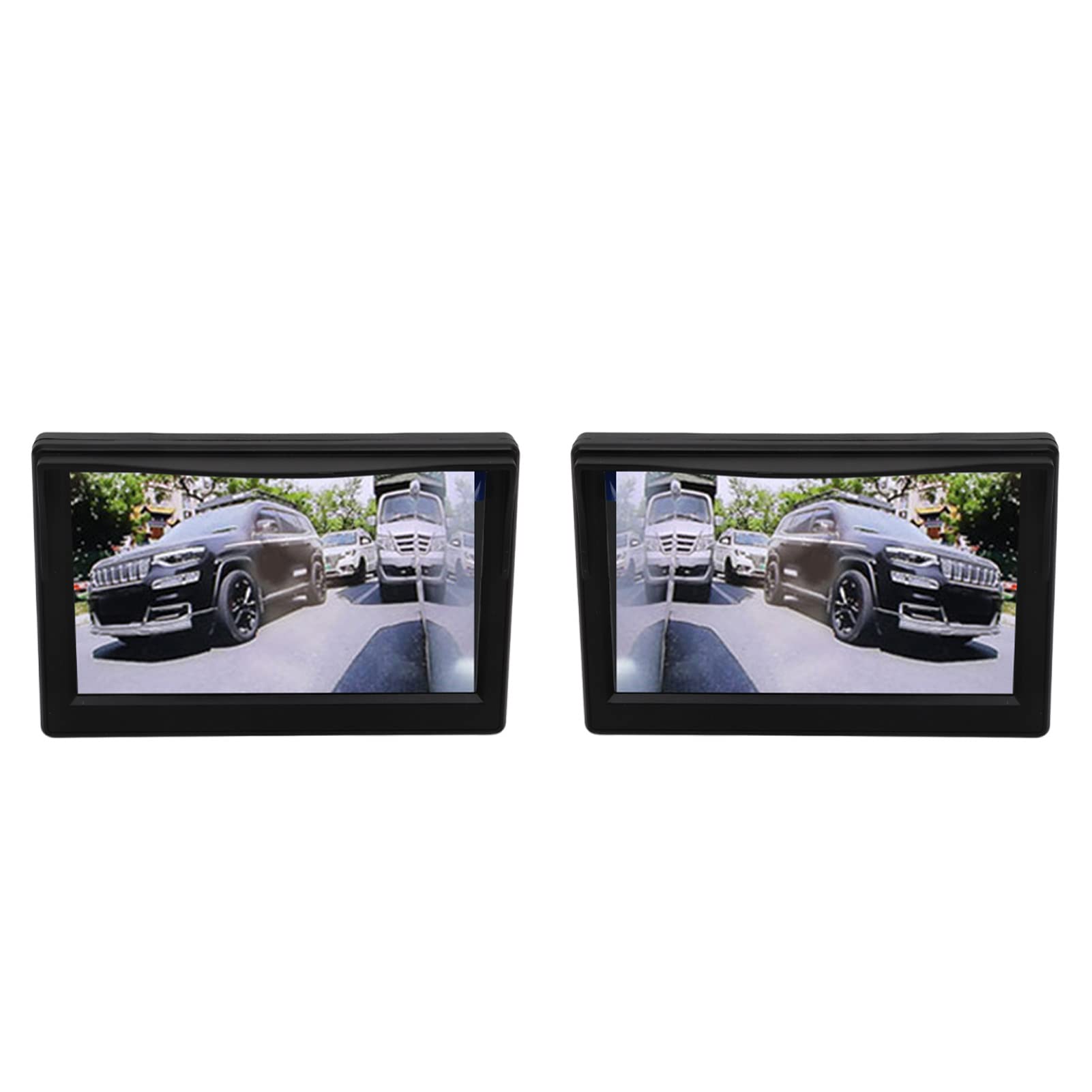 Side View Camera System Kit, View Car Camera Monitor Screen, 5-Zoll-LCD-Monitor, Nachtsicht, IP67, Wasserdichtes Rückfahrkamerasystem von ASHATA