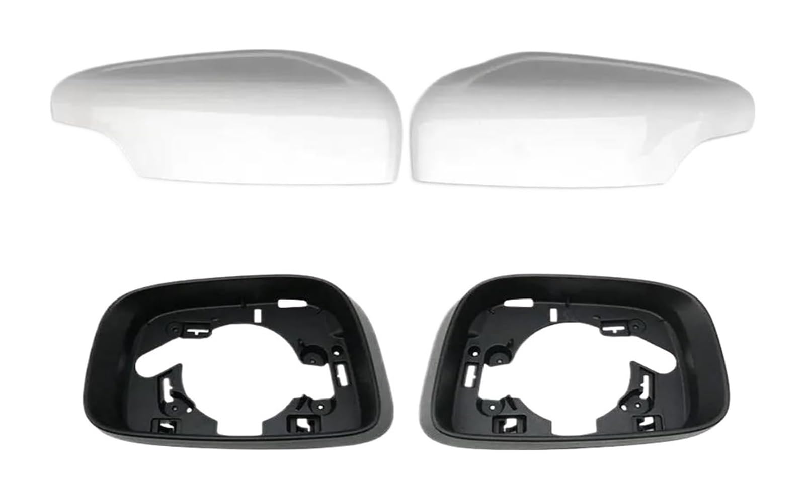 Abdeckungen Seitenspiegel Für Volvo XC60 2009-2013 Äußeres Links Rechts Rückspiegel Abdeckkappe Set Gehäuse Schalen Außen Seite Flügel Spiegel Abdeckung Kappe Rahmen(Weiß,4PCS) von ASHILD