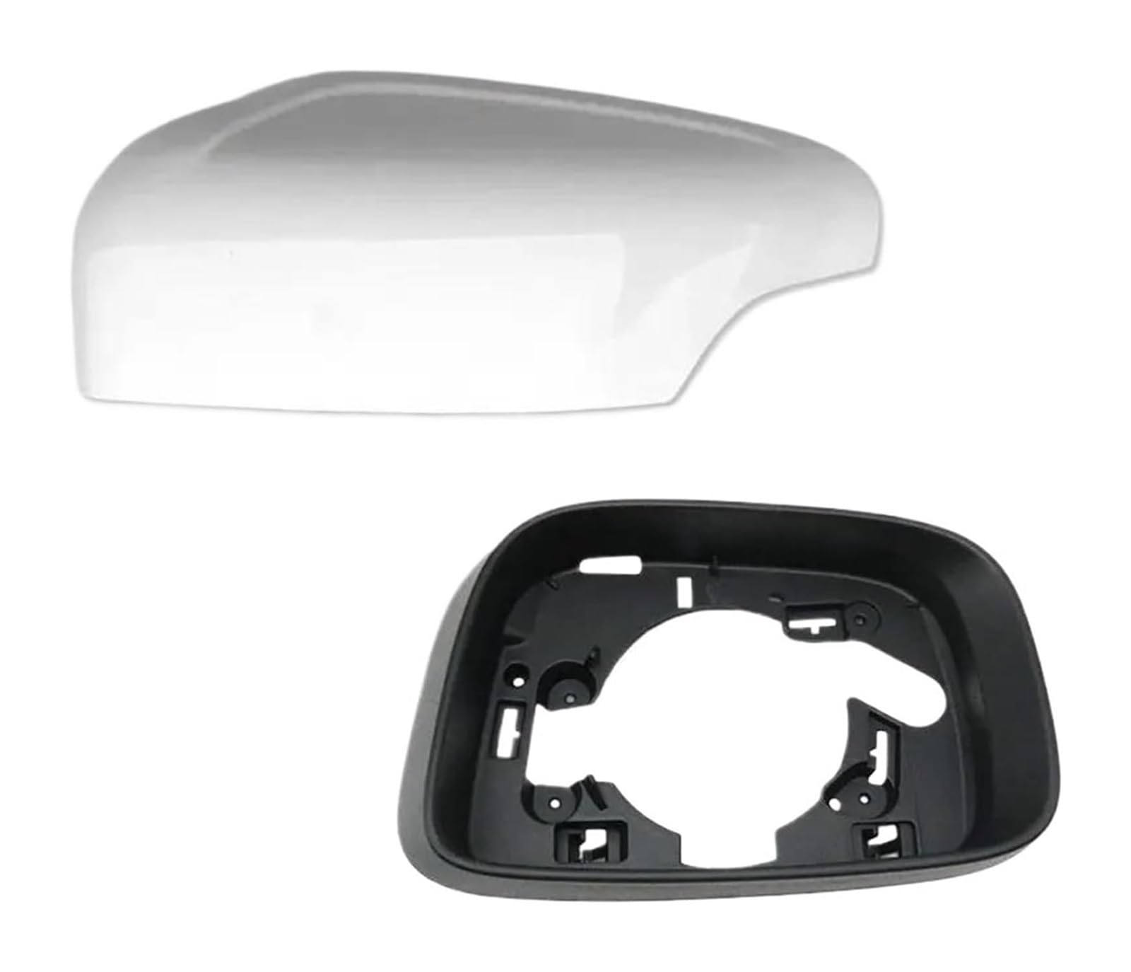 Abdeckungen Seitenspiegel Für Volvo XC60 2009-2013 Äußeres Links Rechts Rückspiegel Abdeckkappe Set Gehäuse Schalen Außen Seite Flügel Spiegel Abdeckung Kappe Rahmen(Weiß,LH) von ASHILD