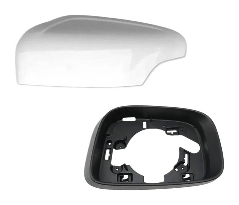 Abdeckungen Seitenspiegel Für Volvo XC60 2009-2013 Äußeres Links Rechts Rückspiegel Abdeckkappe Set Gehäuse Schalen Außen Seite Flügel Spiegel Abdeckung Kappe Rahmen(Weiß,LH) von ASHILD