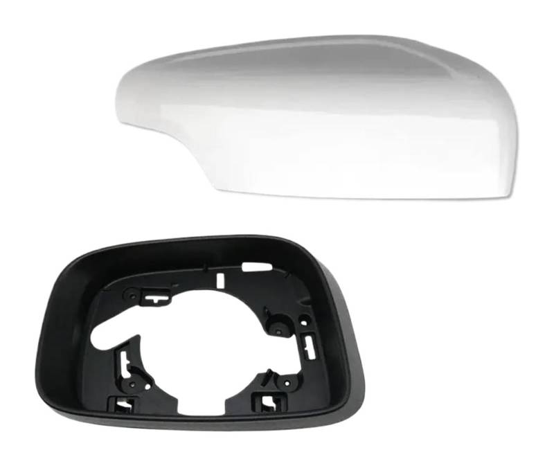 Abdeckungen Seitenspiegel Für Volvo XC60 2009-2013 Äußeres Links Rechts Rückspiegel Abdeckkappe Set Gehäuse Schalen Außen Seite Flügel Spiegel Abdeckung Kappe Rahmen(Weiß,RH) von ASHILD
