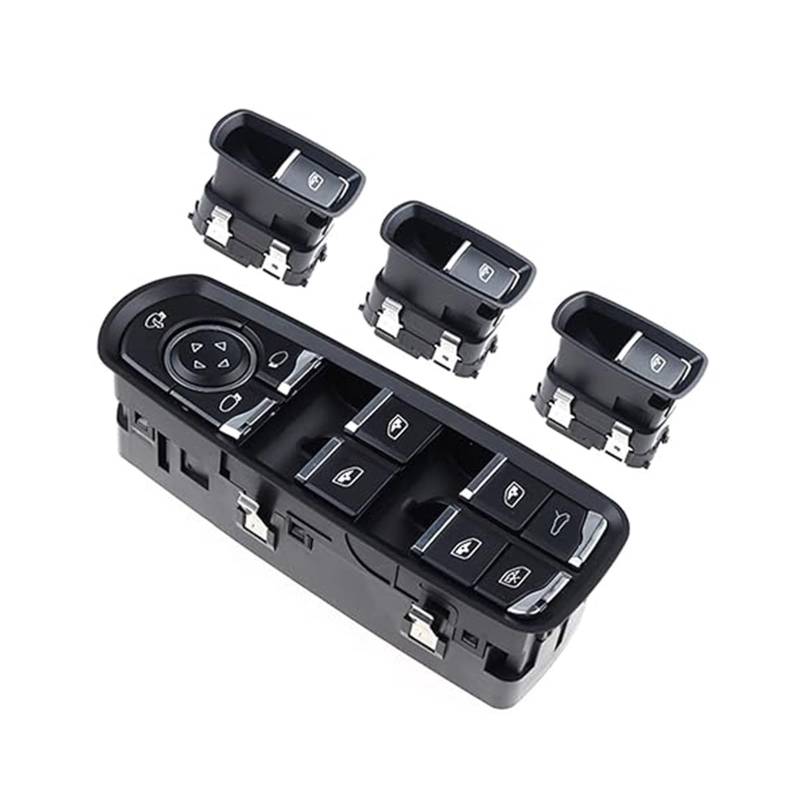 Steuerschalter Schaltfläche Für Panamera Für Cayenne Für Macan 2011-2017 7PP959855C 7PP959858RDML 7PP959858MDML Auto Power Fenster Control Button Schalter(with Window Logo Set) von ASHILD