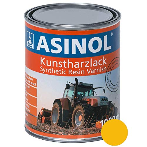 ASINOL Haulotte Signalgelb hochglänzend 1 Liter, 1.000ml Kunstharzlack von ASINOL