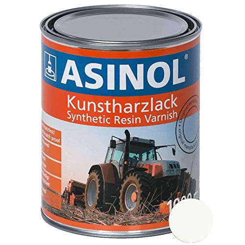 ASINOL Linde weiß hochglänzend 1 Liter, 1.000ml Kunstharzlack von ASINOL