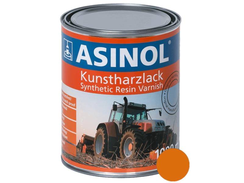 ASINOL RAL 2011 Tieforange - 1.000 ml Kunstharzlack - Hochglanz - Indoor & Outdoor - Witterungsbeständig von ASINOL