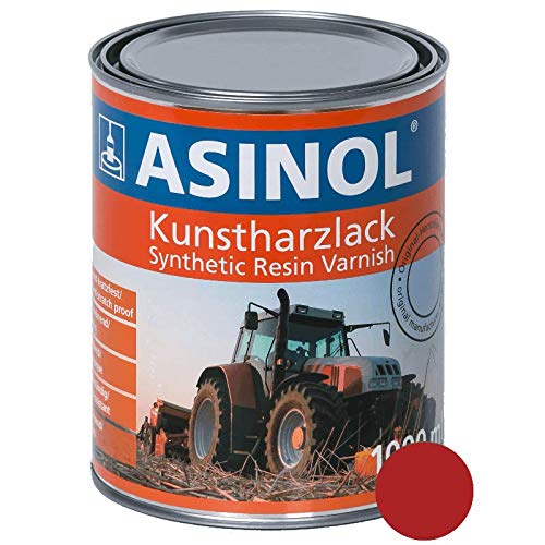 ASINOL Rau rot ab 1999 hochglänzend 1 Liter, 1.000ml Kunstharzlack von ASINOL