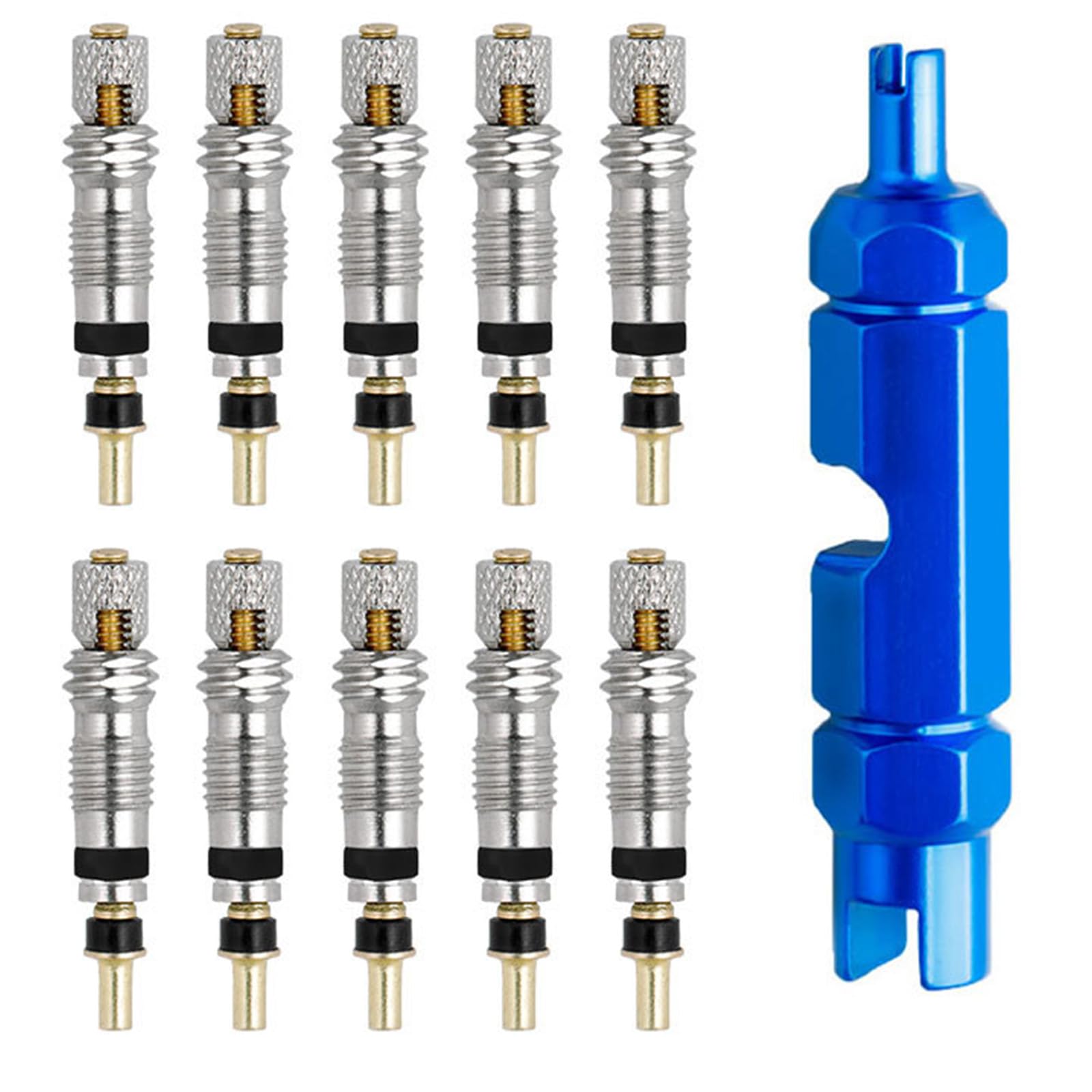 ASIRYVA Presta-Ventilkerne, schlauchlose Ventile und Entferner-Werkzeug-Set für universelles Rennrad, Auto, inkl. Ventilschlüssel, 10 Stück ASIRYVA Presta-Ventilkerne, schlauchlose Ventile und Entferner-Werkzeug-Set für universelles Rennrad, Auto, inkl. Ventilschlüssel, 10 Stück von ASIRYVA