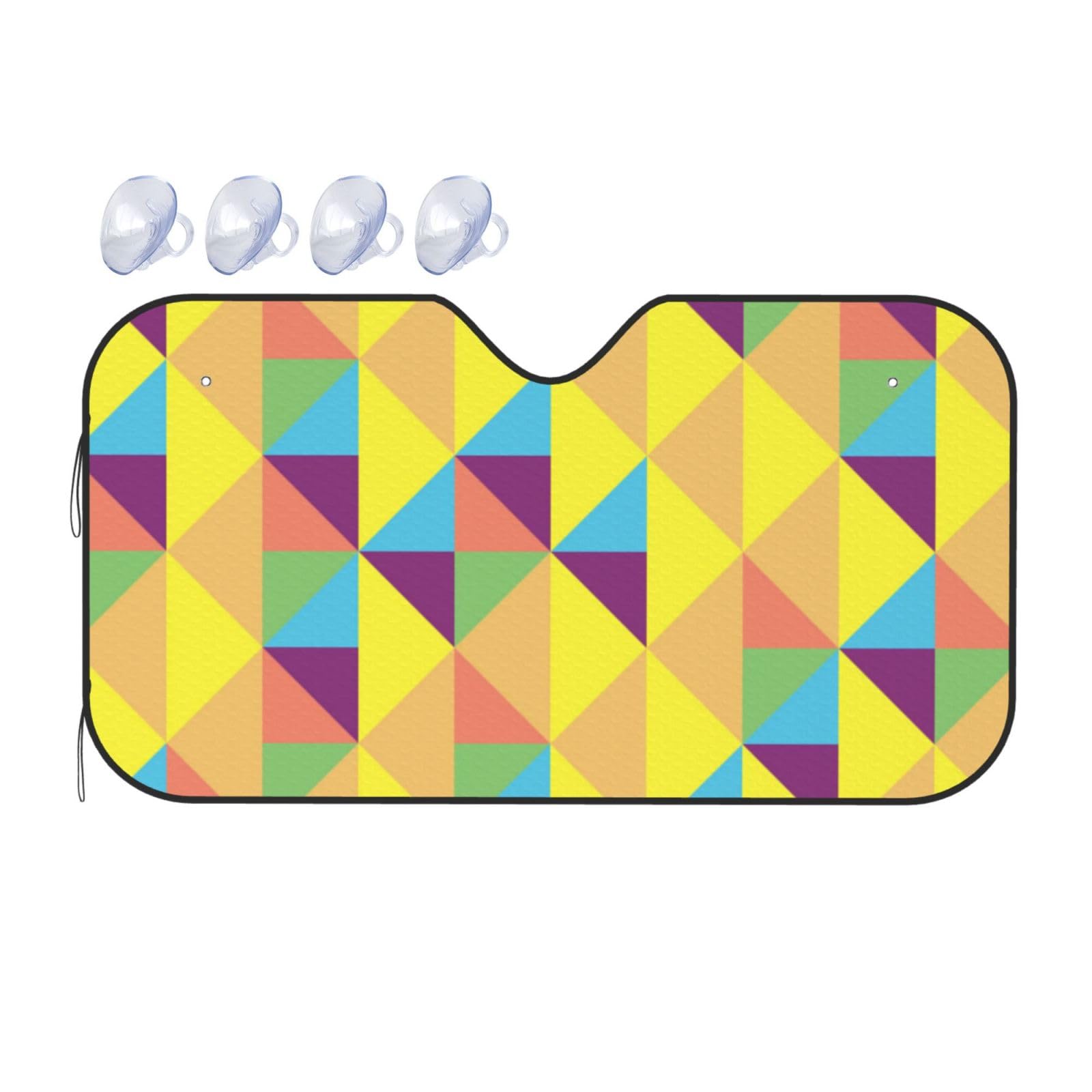 Abstrakter geometrischer Auto-Sonnenschutz für Auto, LKW, SUV, blockiert UV-Strahlen, Sonnenblende, Schutz, S, 130 x 70 cm Abstrakter geometrischer Auto-Sonnenschutz für Auto, LKW, SUV, blockiert UV-Strahlen, Sonnenblende, Schutz, S, 130 x 70 cm von ASKFNASDKMFN