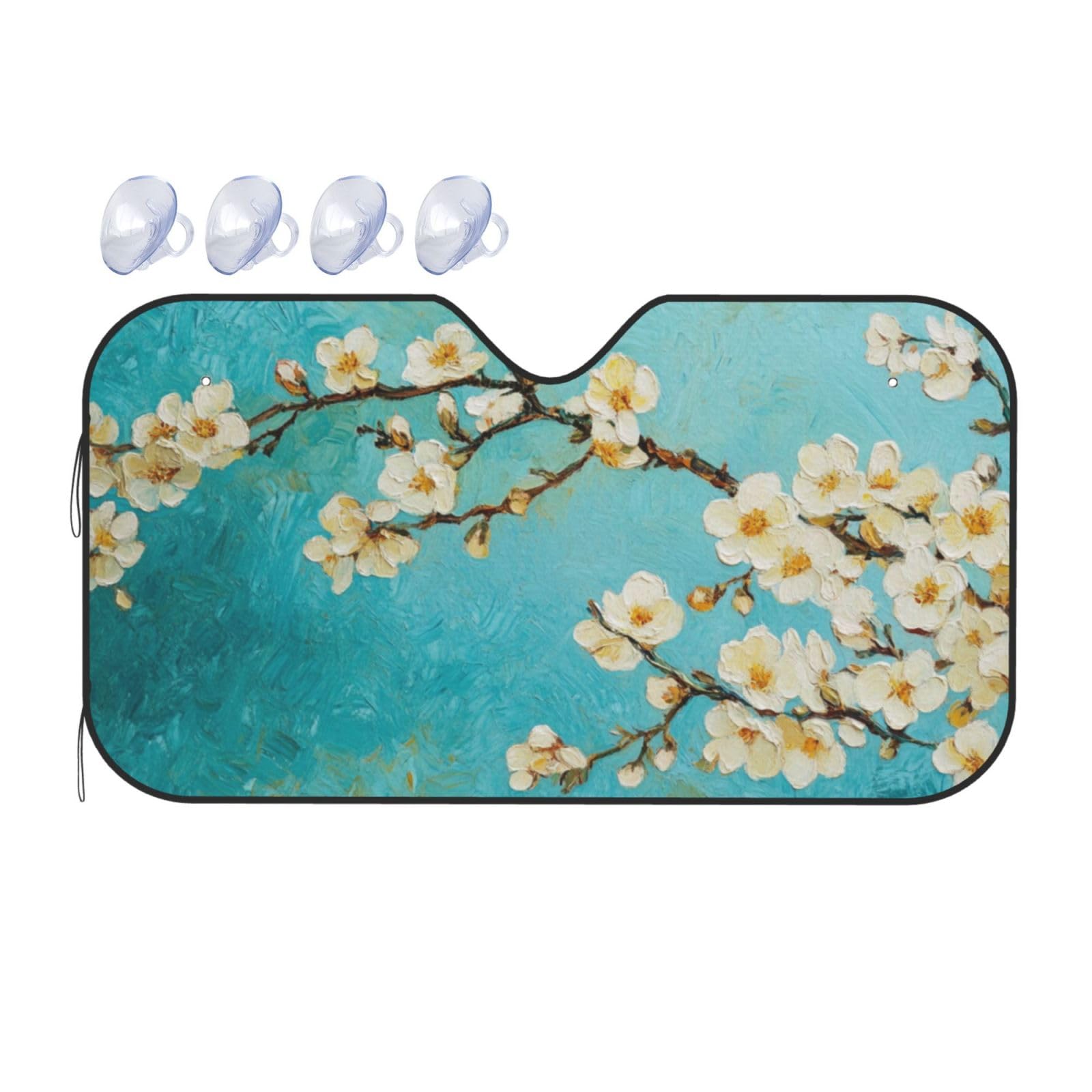 Almond Blossoms Auto-Sonnenschutz für Auto, LKW, SUV, blockiert UV-Strahlen, Sonnenblende, Größe S, 130 x 70 cm Almond Blossoms Auto-Sonnenschutz für Auto, LKW, SUV, blockiert UV-Strahlen, Sonnenblende, Größe S, 130 x 70 cm von ASKFNASDKMFN