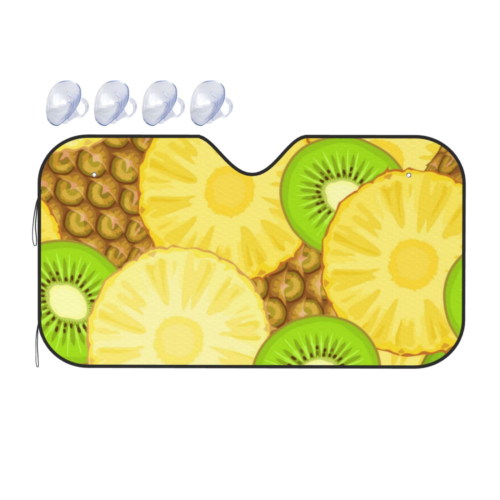 Auto-Sonnenschutz für Auto, LKW, SUV, Ananas und Kiwi, blockiert UV-Strahlen, Größe S, 130 x 70 cm Auto-Sonnenschutz für Auto, LKW, SUV, Ananas und Kiwi, blockiert UV-Strahlen, Größe S, 130 x 70 cm von ASKFNASDKMFN
