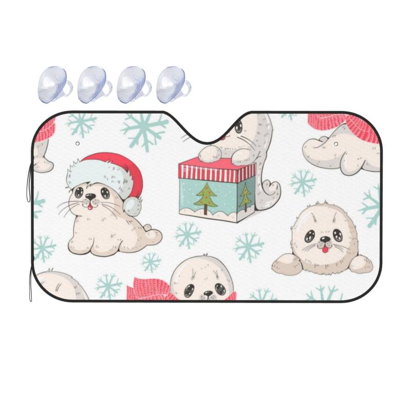 Baby Seal Auto-Sonnenschutz für Auto, LKW, SUV, blockiert UV-Strahlen, Sonnenblende, Größe S, 130 x 70 cm von ASKFNASDKMFN