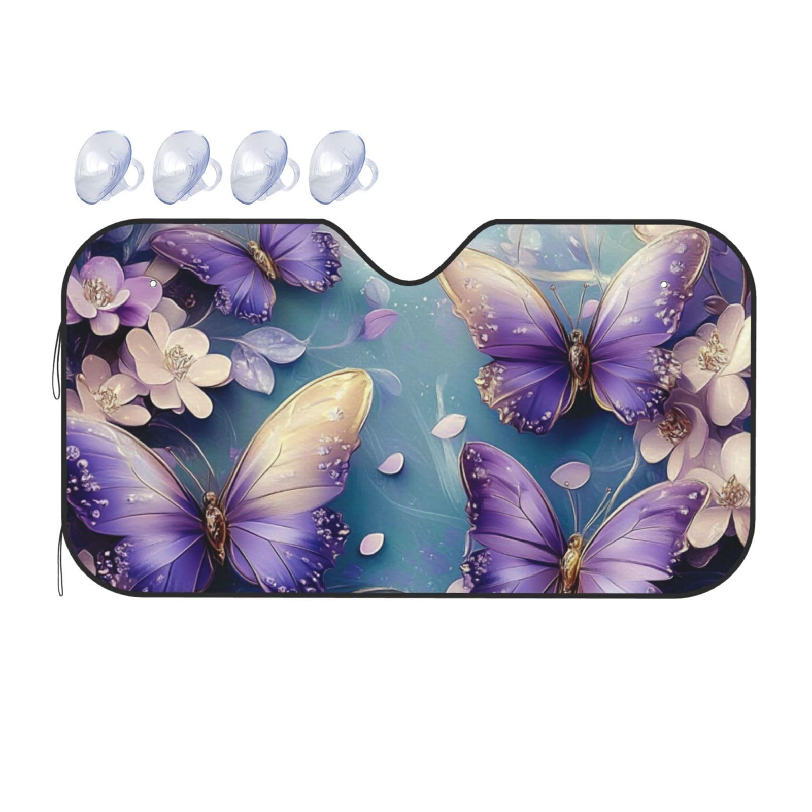Butterfly Auto-Sonnenschutz für Auto, LKW, SUV, blockiert UV-Strahlen, Sonnenblende, Größe S, 130 x 70 cm Butterfly Auto-Sonnenschutz für Auto, LKW, SUV, blockiert UV-Strahlen, Sonnenblende, Größe S, 130 x 70 cm von ASKFNASDKMFN