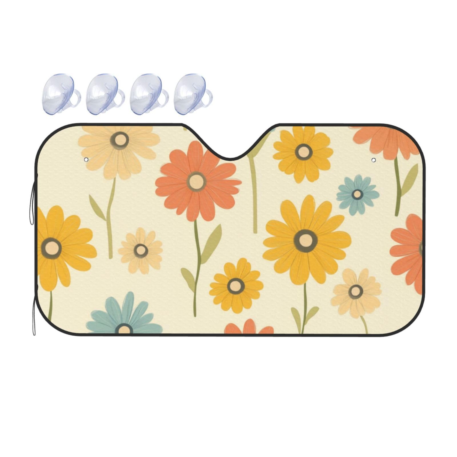 Flower Auto-Sonnenschutz für Auto, LKW, SUV, blockiert UV-Strahlen, Sonnenblende, Größe S, 130 x 70 cm Flower Auto-Sonnenschutz für Auto, LKW, SUV, blockiert UV-Strahlen, Sonnenblende, Größe S, 130 x 70 cm von ASKFNASDKMFN